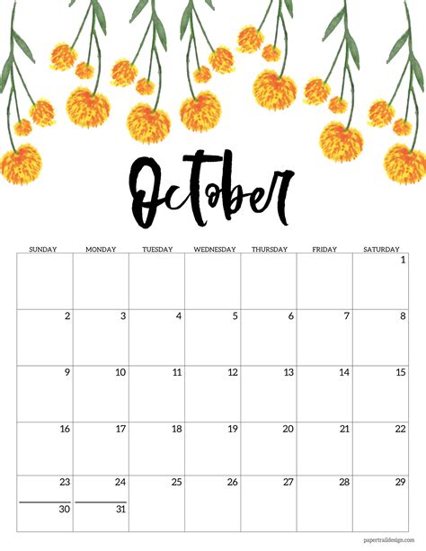 October 2022 Calendar Printable