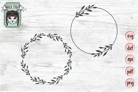 Wreath Svg File Laurel Leaf Wreath Svg Monogram Frames Svg