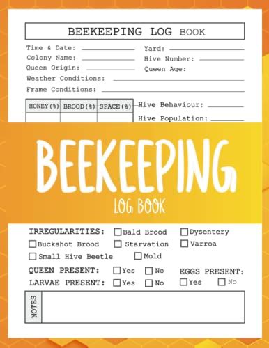 Beekeeping Log Book Bees Honey Beekeeping Log Book Beekeeping