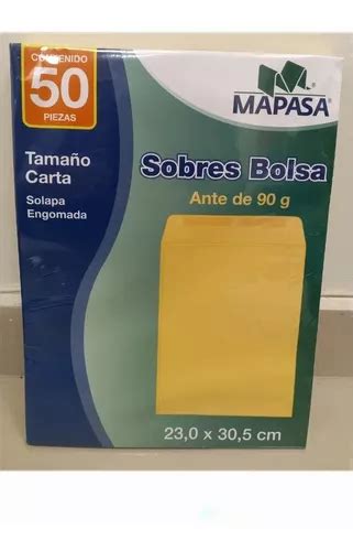 Sobre Sobre Carta Amarillo Para Papel Tama O Carta Pack X Unidades