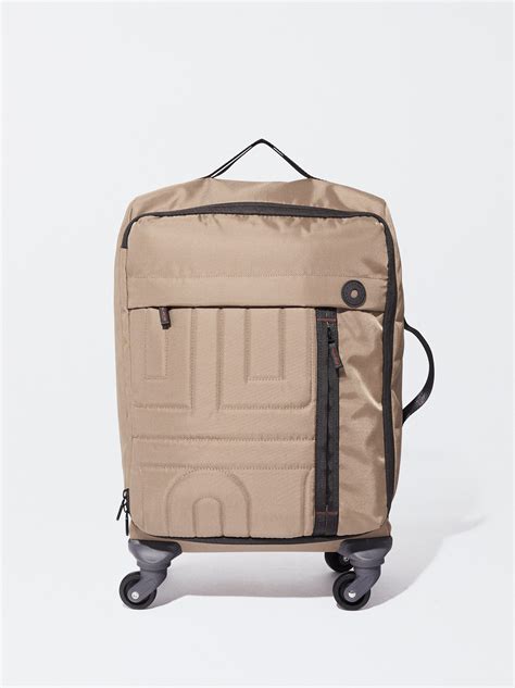 Reisetrolley Aus Nylon Taupe Frau Reisetaschen Parfois