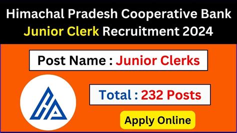 Himachal Cooperative Bank Junior Clerk Recruitment 2024