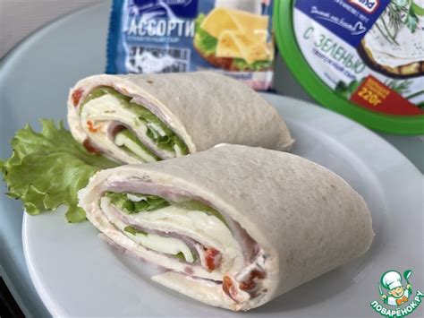 Ролл с ветчиной и сыром – кулинарный рецепт