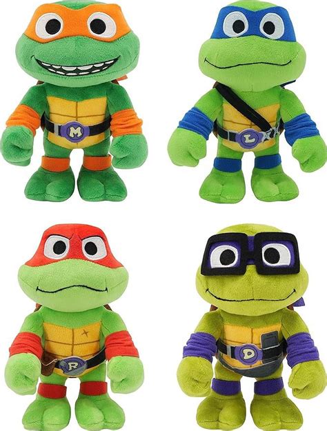 Teenage Mutant Ninja Turtles Mutant Mayhem 8 Plush Toys 4 Pack