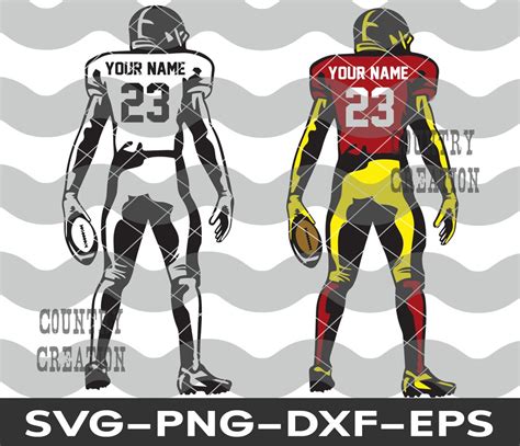 Layered Custom Football Svg Football Player Svg Football Shirt