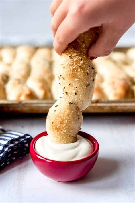 Soft Garlic Parmesan Homemade Breadsticks House Of Nash Eats