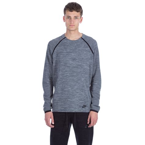 Nike Tech Knit Crew Neck Sweatshirt Cool Greydark Greyblack