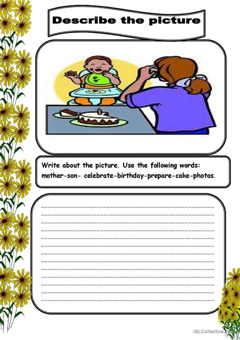 Describe The Picture Pictur English Esl Worksheets Pdf Doc