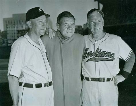 Babe Ruth Ty Cobb Tris Speaker Are Pictured Together During The