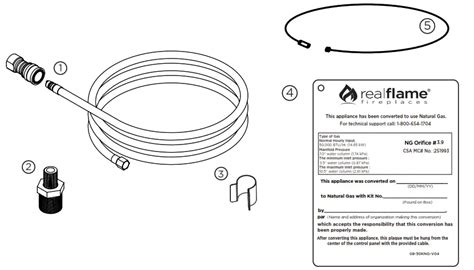 Real Flame Sc G0002 10 Natural Gas Conversion Kit Instruction Manual