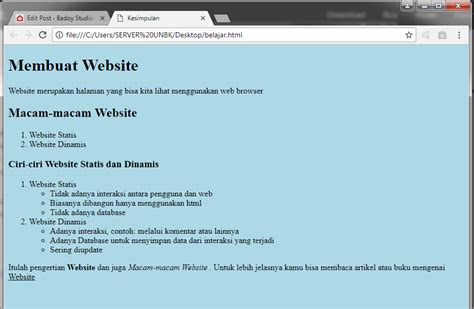 Apa Itu Html Inilah Tutorial Lengkapnya Badoy Studio