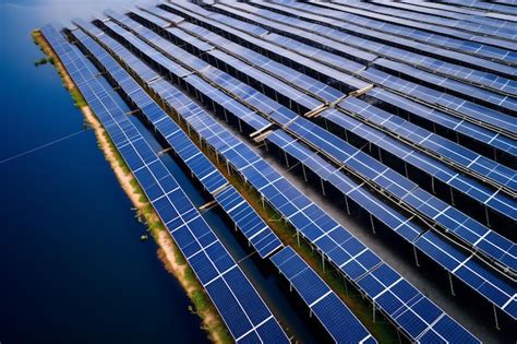 Premium Ai Image Floating Solar Photovoltaics Fpv Revolutionize Solar Farming A Captivating