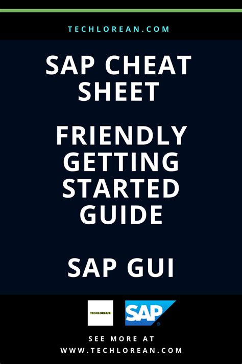 Sap Cheat Sheet A Friendly Getting Started Guide For New Sap Users User Interface And Access