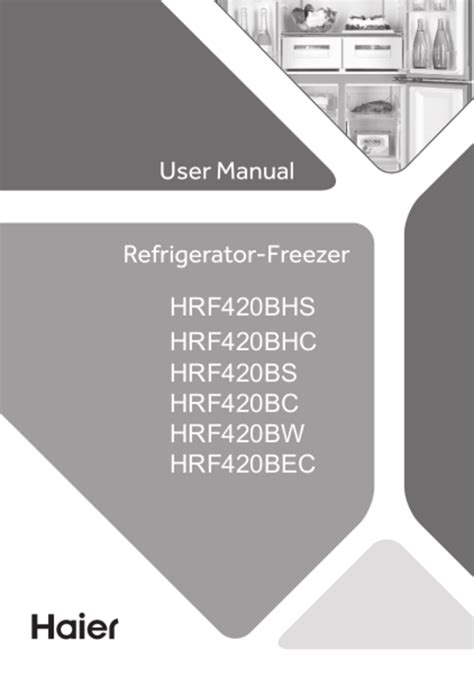 User Manual Haier Hrf Bhs English Pages