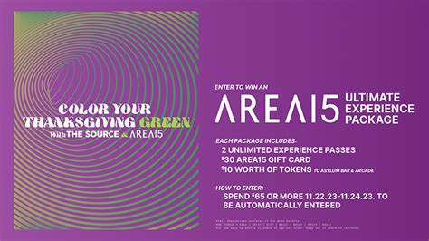 Color Your Thanksgiving Green with The Source & Area 15!