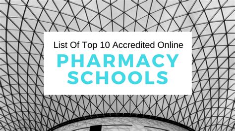 List Of Top 10 Accredited Pharmacy Schools Online 2017 | DrugsBank