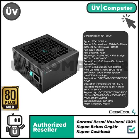Jual Power Supply PSU Internal PC Komputer Deepcool PQ750M 750W | Black ...