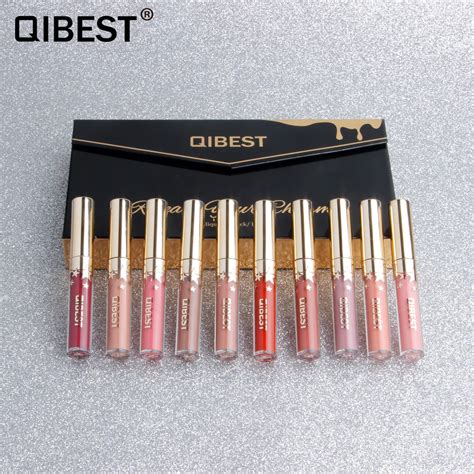 Qibest Lip Stick Professional Liquid Matte Lipstick Kit Lip Gloss Makeup Lasting Lipgloss Non