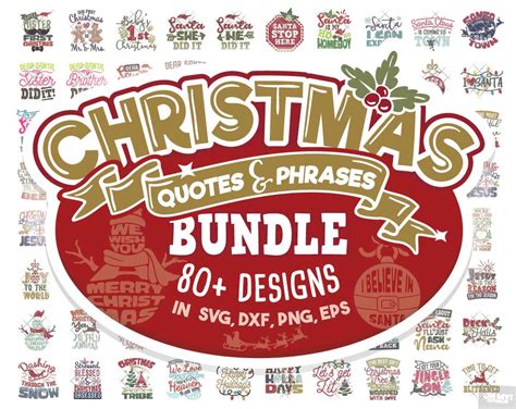 Christmas Sayings SVG Quotes in SVG/DXF/EPS/JPG/PNG • OhMyCuttables