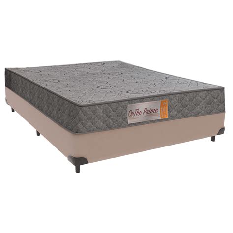 Cama Box Casal Bege Colch O Orthoprime D Comfort Prime X