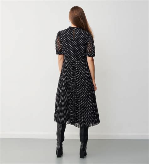 Yates Black Spot Midi Dress Finery London