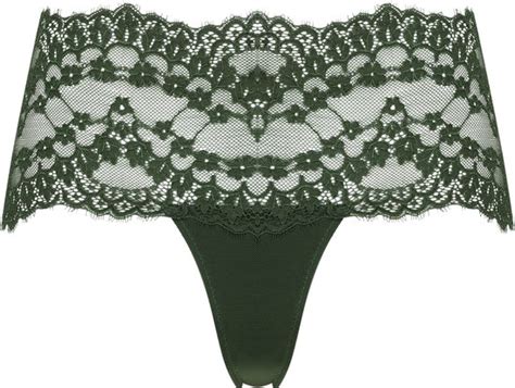 Hunkemöller Dames Lingerie Boxerstring Daisy Groen maat XL bol