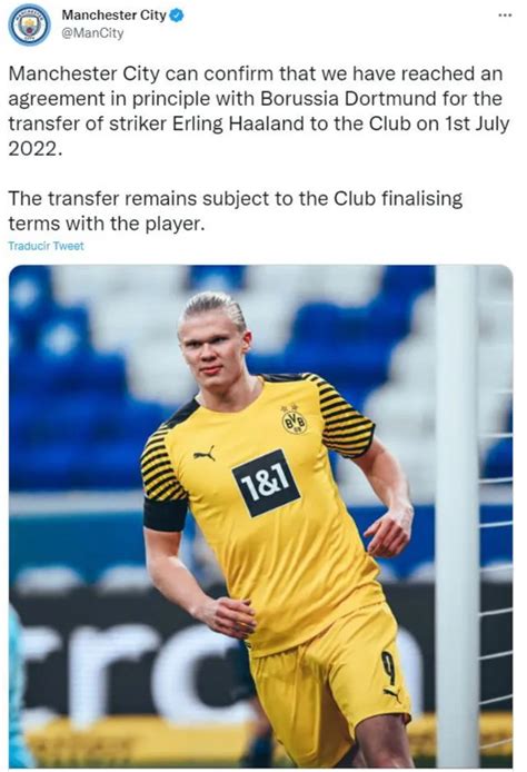 Erling Haaland Es Nuevo Jugador Del Manchester City Revelan Su