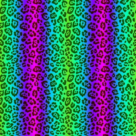 Neon Leopard Seamless Pattern Bright Colored Spotted Background