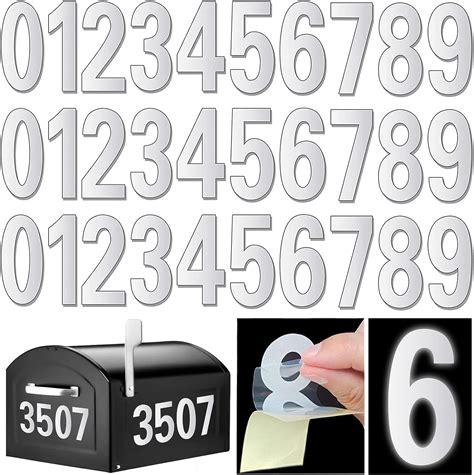 Amazon Reflective Mailbox Numbers For Outside 30 Pcs Waterproof