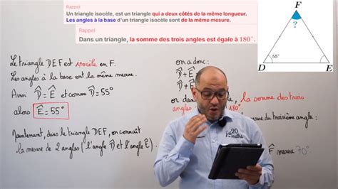 Géométrie du triangle Somme des angles d un triangle 5ème J ai 20