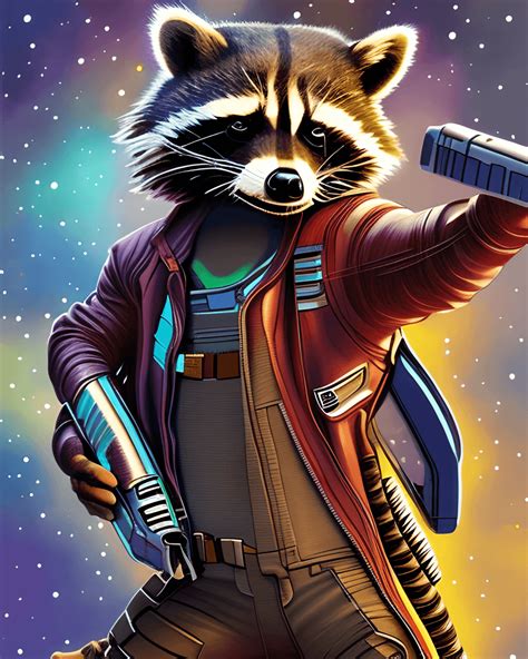 Guardians of the Galaxy Hyper Realistic Detailed Walking Raccoon ...