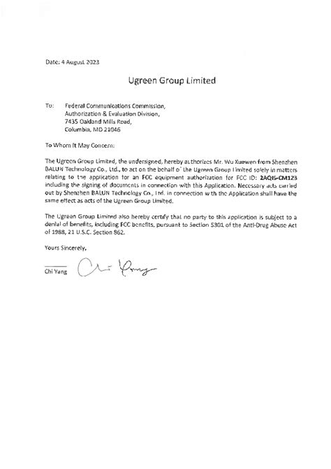 Ugreen Group Limited CM123