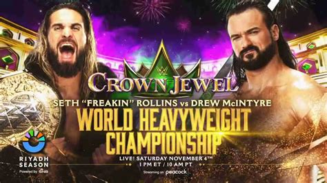 Rollins Vs Mcintyre World Title Match Set For Wwe Crown Jewel