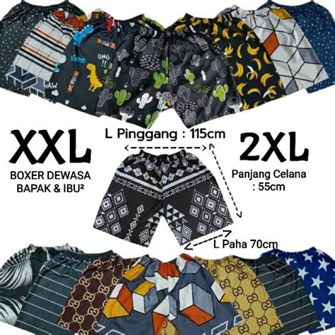 Jual Sa I Celana Pendek Dewasa Size Xl Boxer Pria Wanita Cocok Buat