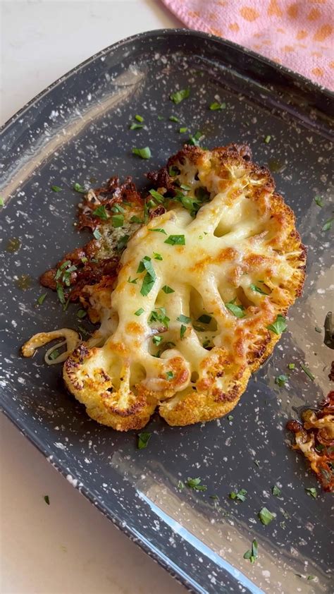 Cheesy Cauliflower Steaks Cheesy Cauliflower Steaks Hungry Happens