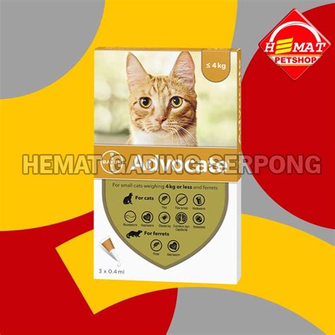 Jual Obat Tetes Kutu Cacing Tungau Flea Scabies Kucing Advocate