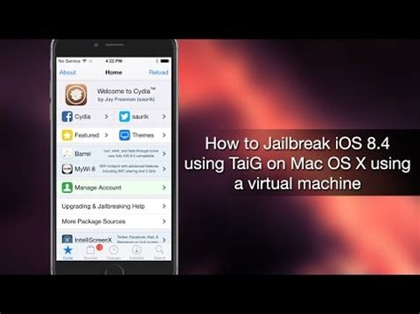 How To Jailbreak IOS 8 4 Using TaiG Jailbreak On A Mac IPhone Hacks