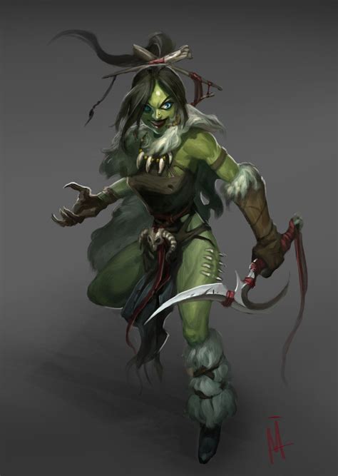 Female Orc Warrior Minhee Kim Illustration