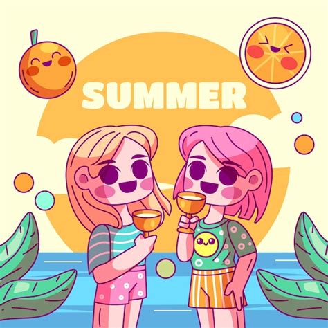 Summer Anime Vectors And Illustrations For Free Download Freepik