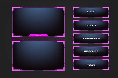 Girly Gaming Overlay Vector Template Graphic by IftiDigital · Creative Fabrica