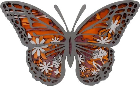 Tivisiy 3d Wooden Animals Carving Monarch Butterfly Cabin