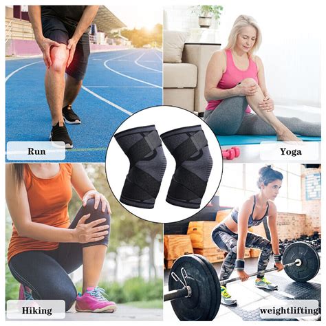 Pcs Knee Sleeve Compression Brace Support For Sport Joint Pain