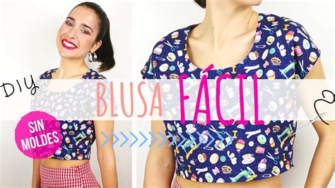 Diy Blusa F Cil Sin Patrones Con Vistas En El Escote Tela No