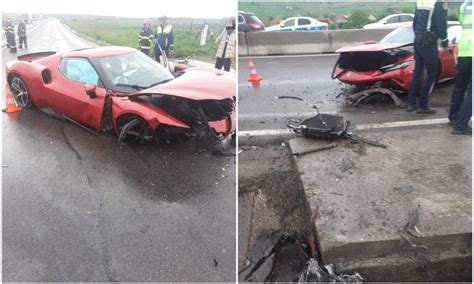 Foto Ferrari Făcut Praf într Un Accident Rutier Pe Dn 1 între Turda