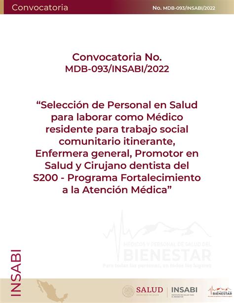 2022 08 11 Convocatoria MDB 093 Insabi 2022 Vf Convocatoria