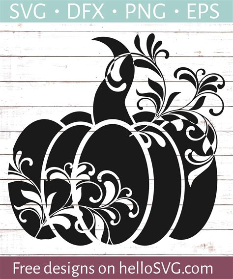 Floral Pumpkin Silhouette Svg Free Svg Files