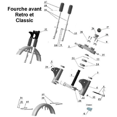 Barre De Fixation Garde Boue Avant Retro Classic Marzocchi Par