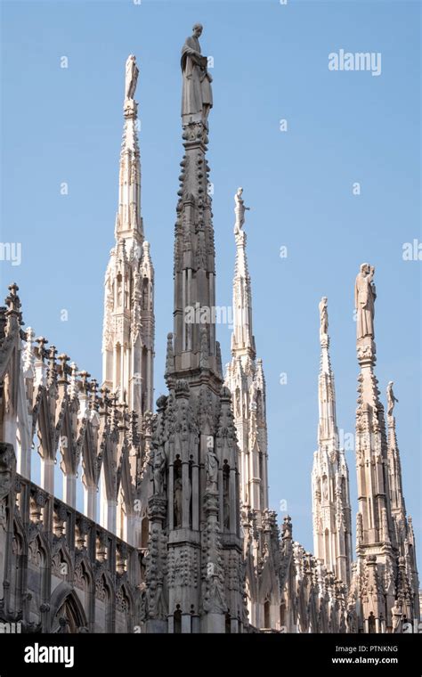 Photo Taken High Up On The Terraces Of Milan Cathedral Duomo Di