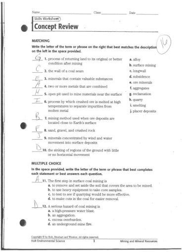 Holt Environmental Science Chapter 13 Map Skills Worksheets