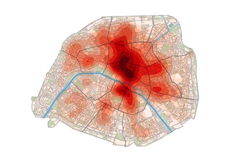 Carte De La Densit De Restaurants Dans Paris Im Scrolller